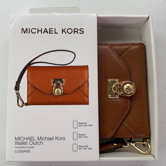 Michael Kors Wallet Clutch Luggage Style IPhone - Picture 1 of 13